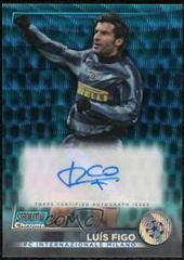 Luis Figo [Blue Wave] #CA-LF Soccer Cards 2022 Stadium Club Chrome UEFA Competitions Autographs Prices
