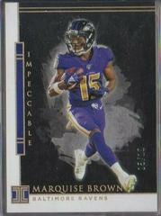 Marquise Brown [Gold] #7 Football Cards 2020 Panini Impeccable Prices