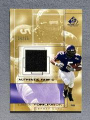 LaDainian Tomlinson [Gold] Football Cards 2001 SP Game Used Authentic Fabric Prices