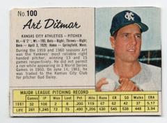 Art Ditmar [Hand Cut] #100 Baseball Cards 1962 Jell O Prices