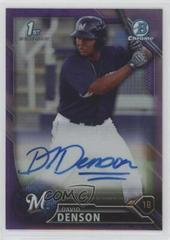 David Hess [Purple Refractor] Baseball Cards 2016 Bowman Chrome Prospect Autograph Prices