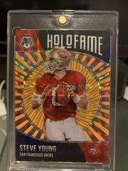 Steve Young [Orange Fluorescent] #11 Football Cards 2021 Panini Mosaic HoloFame Prices