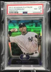 Alex Rodriguez [Emerald] Baseball Cards 2012 Bowman Platinum Prices