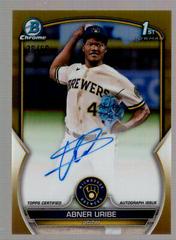 Abner Uribe [Gold] #CPA-AU Baseball Cards 2023 Bowman Chrome Prospect Autographs Prices