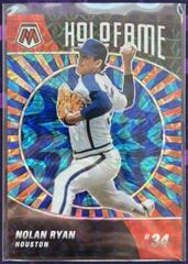 Nolan Ryan [Reactive Blue] #HF-8 Baseball Cards 2022 Panini Mosaic Holofame Prices