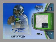 Russell Wilson [Autograph Blue Refractor] Football Cards 2012 Bowman Sterling Prices