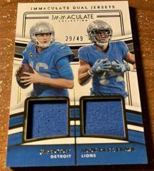 Jared Goff / Amon-Ra St. Brown #35 Football Cards 2023 Panini Immaculate Dual Jersey Prices