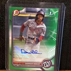Darren Baker [Green] Baseball Cards 2022 Bowman Paper Prospect Autographs Prices