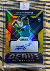 Julio Rodriguez [Gold Prizm] Baseball Cards 2022 Panini Prizm Debut Signatures Prices