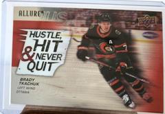 Brady Tkachuk #HH-14 Hockey Cards 2021 Upper Deck Allure Hustle Hit & Never Quit Prices
