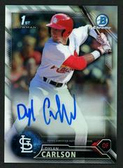 Dylan Carlson [Refractor] Baseball Cards 2016 Bowman Draft Chrome Picks Autographs Prices