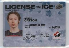 Berkly Catton #LI-31 Hockey Cards 2023 Upper Deck Team Canada Juniors License to Ice Prices