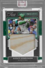 Rickey Henderson #JS-RH Baseball Cards 2022 Panini Three and Two Jumbo Swatches Prices