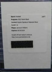 Jameson Williams [Silver] Football Cards 2022 Panini Black Rookie Signature Materials Prices