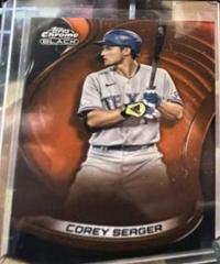 Corey Seager [Orange] Baseball Cards 2022 Topps Chrome Black Prices