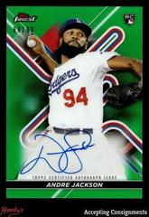 Andre Jackson [Green] #FA-AD Baseball Cards 2022 Topps Finest Autographs Prices