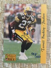 Terrell Buckley Football Cards 1993 Pro Line Live Autographs Prices