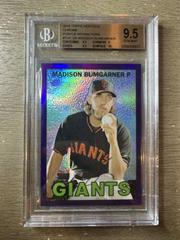 Madison Bumgarner [Chrome Purple Refractor] Baseball Cards 2016 Topps Heritage Prices