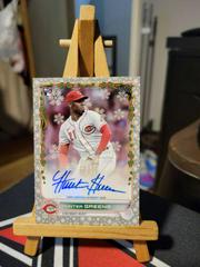 Hunter Greene [Silver Metallic] #WHA-HG Baseball Cards 2022 Topps Holiday Autographs Prices