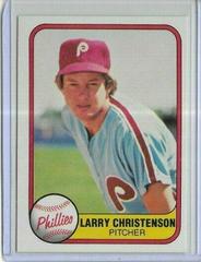 Larry Christenson #8 Baseball Cards 1981 Fleer Prices