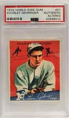 Charley Gehringer #57 Baseball Cards 1934 World Wide Gum Prices
