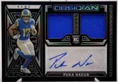 Puka Nacua #14 Football Cards 2023 Panini Obsidian Rookie Jersey Ink Prices