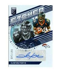 Clinton Portis #ET-CP Football Cards 2023 Panini Donruss Elite Etched in Time Signatures Prices