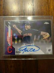 Aaron Civale [Purple Refractor] #RA-AC Baseball Cards 2020 Topps Chrome Rookie Autographs Prices
