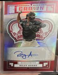 Riley Adams [Silver] Baseball Cards 2022 Panini Capstone Crown Autographs Prices