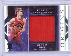 Gradey Dick #16 Basketball Cards 2023 Panini Origins Rookie Jumbo Jersey Prices