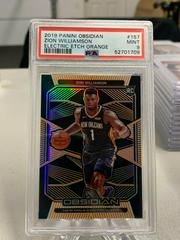 Zion Williamson [Orange] Basketball Cards 2019 Panini Obsidian Prices