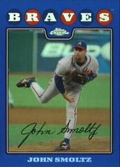 John Smoltz [Blue Refractor] Baseball Cards 2008 Topps Chrome Prices