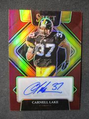 Carnell Lake [Maroon] #SIP-CLA Football Cards 2021 Panini Select Signatures Prizm Prices