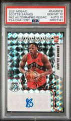Scottie Barnes [Gold] #RAM-SCB Basketball Cards 2021 Panini Mosaic Rookie Autographs Prices