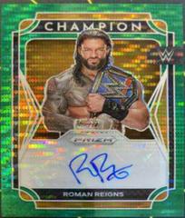 Roman Reigns [Green Prizm] Wrestling Cards 2022 Panini Prizm WWE Champion Signatures Prices