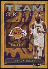 LeBron James [Gold] Basketball Cards 2022 Panini Origins Team Prices