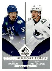 Bo Horvat, Elias Pettersson #C-18 Hockey Cards 2022 SP Authentic Collaborations Prices