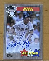 Wade Boggs [Red] Baseball Cards 2022 Topps Update 1987 Autographs Prices
