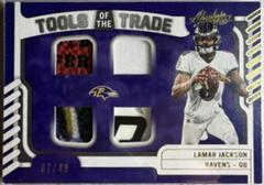 Lamar Jackson [Prime] Football Cards 2022 Panini Absolute Tools of the Trade Quad Prices