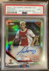 Antony [Neon Green Refractor] Soccer Cards 2021 Topps Chrome UEFA Champions League Autographs Prices