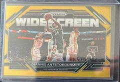 Giannis Antetokounmpo [Gold] #7 Basketball Cards 2022 Panini Prizm Widescreen Prices