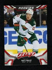 Matt Boldy [Red Autograph] Hockey Cards 2022 Upper Deck MVP Prices