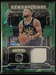 Stephen Curry [Green Ice] Basketball Cards 2021 Panini Prizm Sensational Swatches Prices