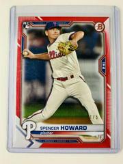 Spencer Howard [Red] #16 Baseball Cards 2021 Bowman Prices