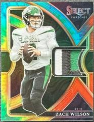 Zach Wilson [Tie Dye] #SS-11 Football Cards 2022 Panini Select Swatches Prizm Prices