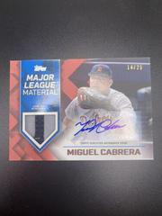 Miguel Cabrera [Red] #MLMA-MC Baseball Cards 2022 Topps Major League Material Autographs Prices