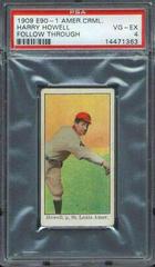 Harry Howell [Follow Through] Baseball Cards 1909 E90-1 American Caramel Prices