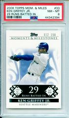 Ken Griffey Jr. [RBI 29] Baseball Cards 2008 Topps Moments & Milestones Prices