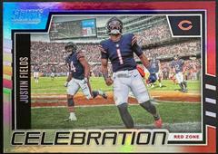Justin Fields [Red Zone] #C-JF Football Cards 2022 Panini Score Celebration Prices