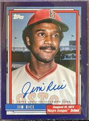 Jim Rice [Purple] Baseball Cards 2022 Topps Archives 1992 MLB Debut Autographs Prices